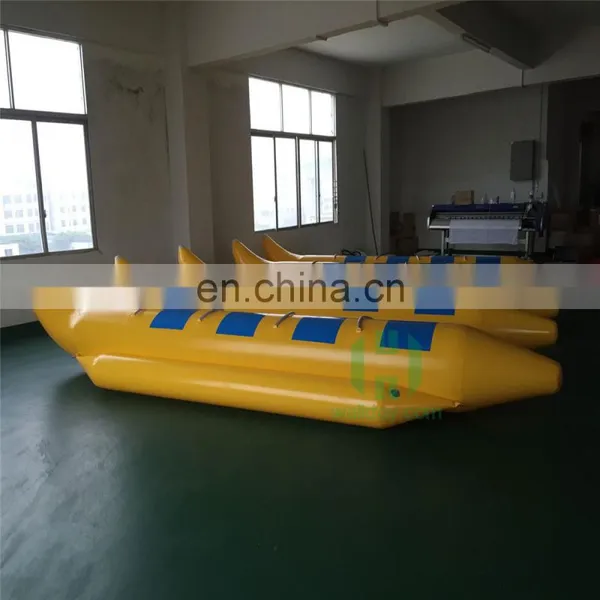 High Quality 0.9mm Pvc Infalatable Banana Boat ,inflatable Water Game Toy , Used Giant Water Banana Boat for Sale photo-4