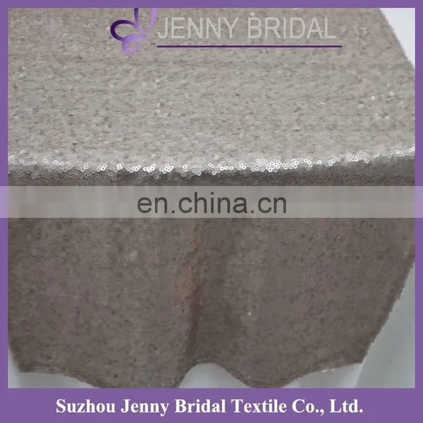SQN#19 Jenny Bridal Champagne Sequin Wedding Table Runners photo-2