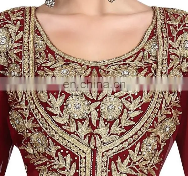 Elegant Moroccan Khaleeji Thobe Party Dress Caftan For Women photo-6