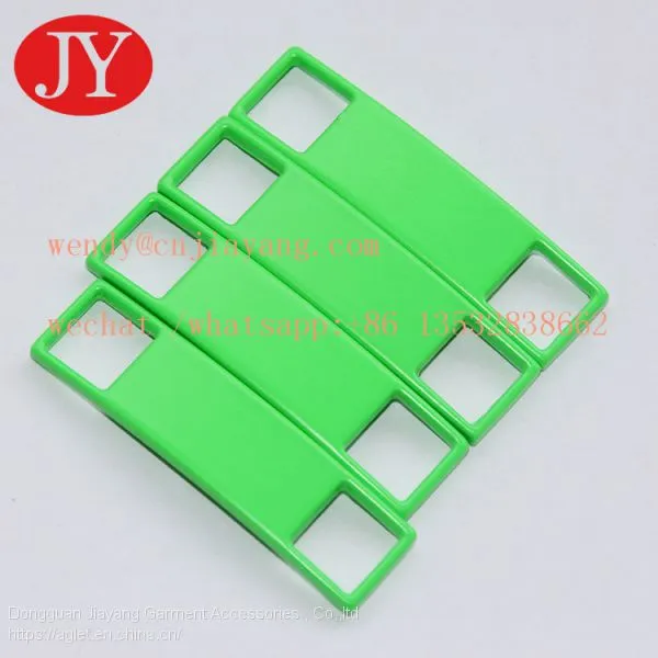 Jiayang Rectangle Metal Blank Shoelace Paracord Bracelet Charm photo-2