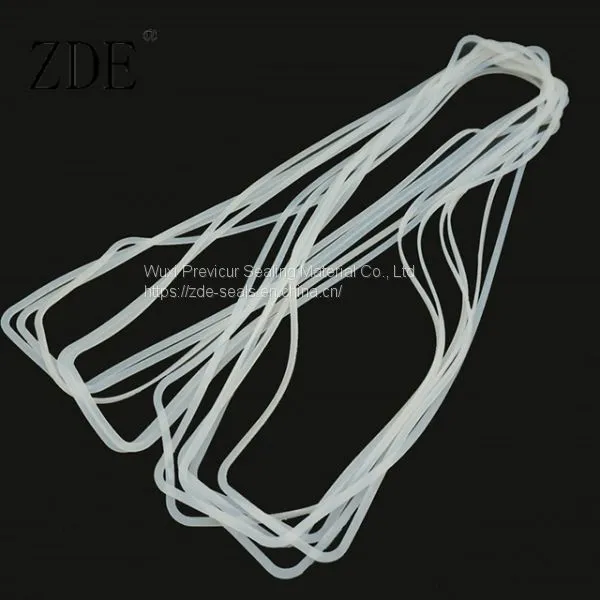 Rectangular Thin Flat Food Grade Clear Transparent Silicone Ring Gasket