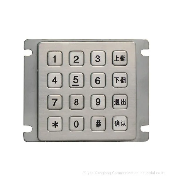 4x4 Keys Waterproof Stainless Steel Keypad for Access Control photo-2
