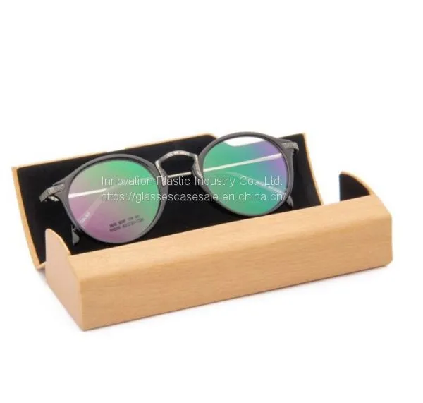 Handcrafted Unisex Glasses Case; Wood-striated Crush-resistant Eyeglasses Case photo-4