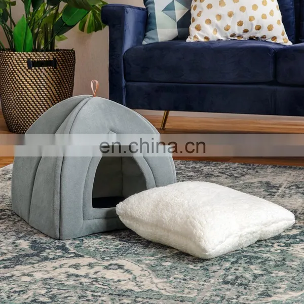 Multi-purpose Foldable Nonskid Cotton Slumber 2 in 1 Cat Bed For Pet photo-3