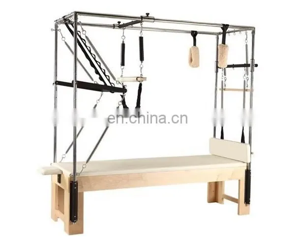 Gym White Wood Pilates Bench Reformer Home Yoga Reformer Equipment Classic Bed Pilates Machine Trapeze Table Cadillac Reformateu photo-5