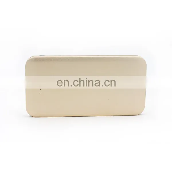 Oem Logo Print Super Thin Metal Power Bank 8000mah Golden Oem Color Power Portable Charger photo-4