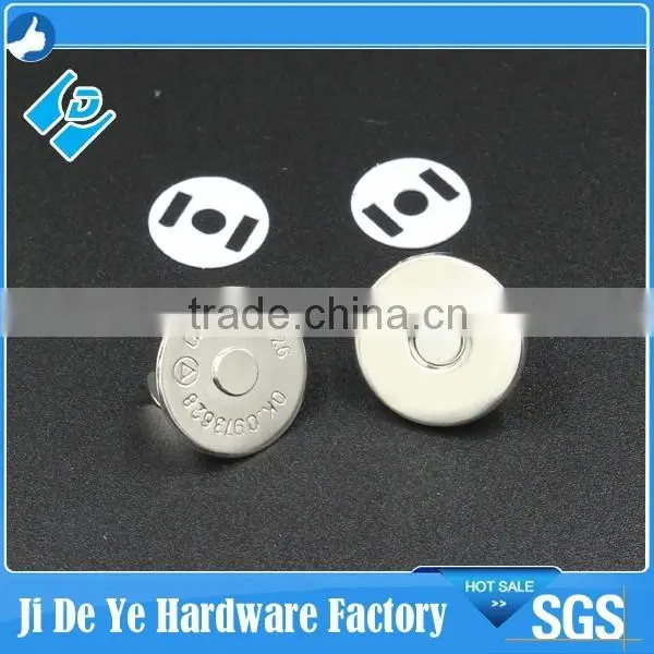 10/12/14/16/18/20 mm Thin Brass Nickel Magnetic Button photo-3