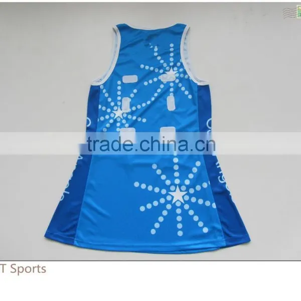 Custom Made Women Sublimation Plain Team Netball Dress for Woman photo-2