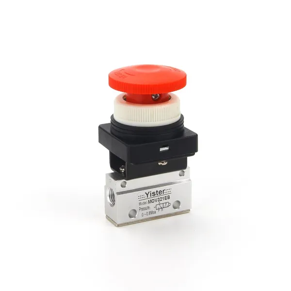 Mushroom Button Mechanical Control Valve MOV-03 Pneumatic Push Button Valve For Dump Truck