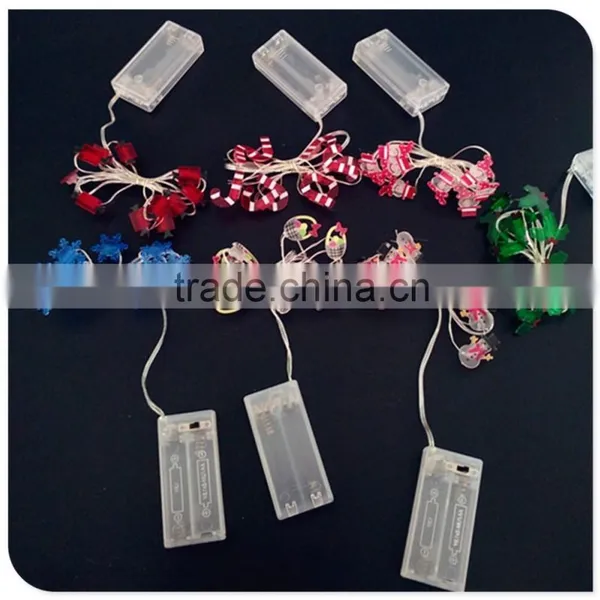 Battery Operated Copper Wire With Snowman Mini Led Christmas Lights photo-6