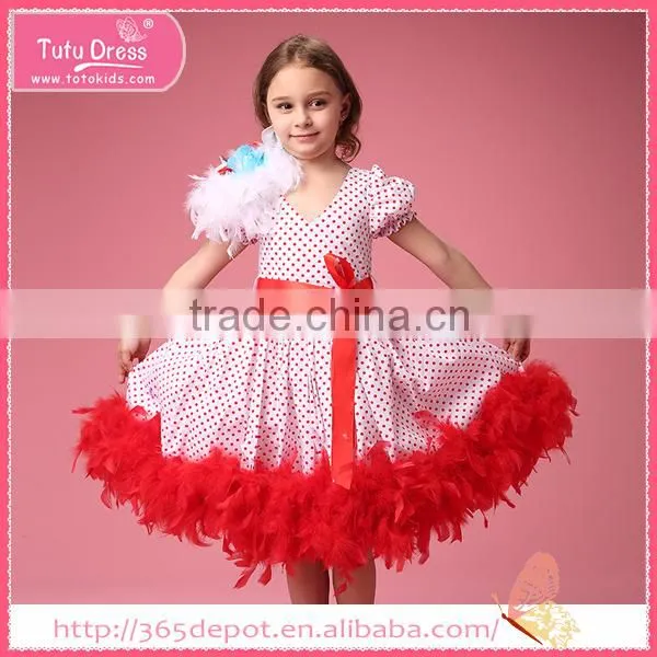 Fashion Styles Kids Party Dress Feather photo-2