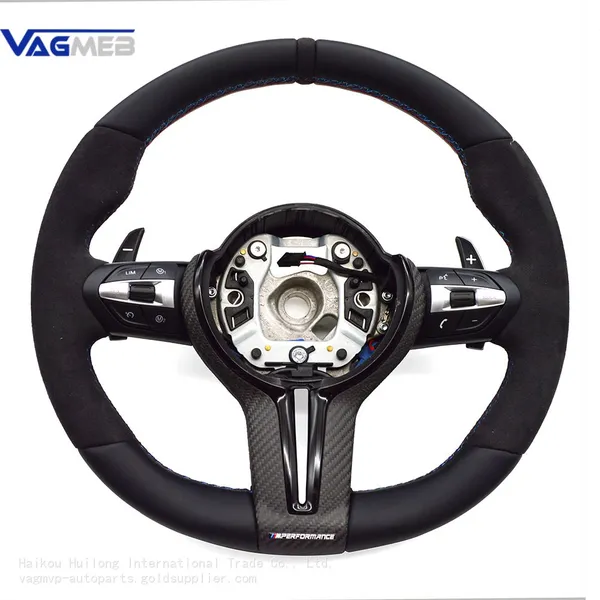 For BMW F30 F10 F20 F22/23/44/F32/F33/36 Alcantara Leather Carbon Fiber MultiFunctional Steering Wheel Assembly