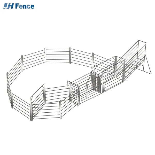 Verzinkte 6-Fuß- und 7-Fuß-Schwere Stahlpferdefensterpanels/Rundpferchpenalpanels für Nutztiere, Rinderpanels/Pferchpenalpanels