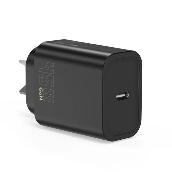 65W GaN Uninterruptible Power Charger, Pocket-Sized 5000mAh PD Power Bank for Mobile Devices, Black photo-2