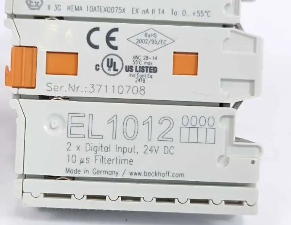 Beckhoff EL1012 EtherCAT 2-Channel Digital Input Terminal Industrial Automation I/O Module photo-3