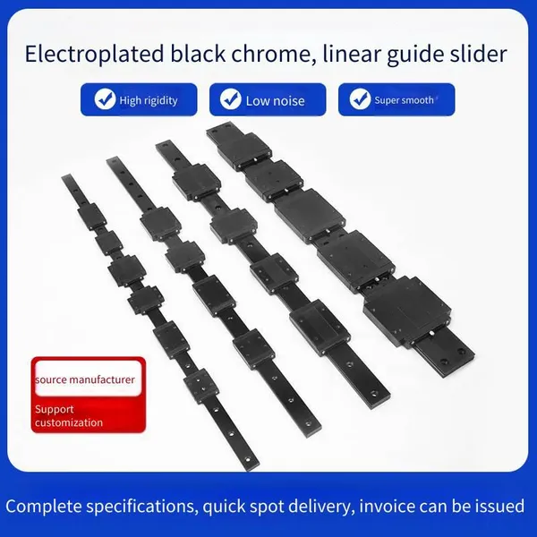 Domestically Produced Electroplated Black Chrome Mgn/mgw Linear Guide Rail Sliders, Low-temperature Rust-proof 7c9c7h9h Slide Rails, Linear Guides and Bearings