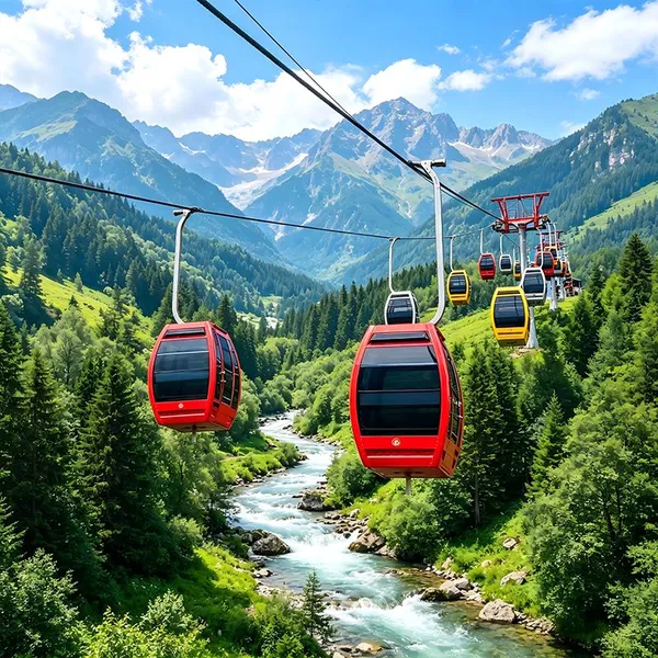 Dq Adventure Ropeway (Steel) for Outdoor Eco-Tourism Lightweight Easy Setup for Remote Areas 100-500kg Capacity Great Cableway