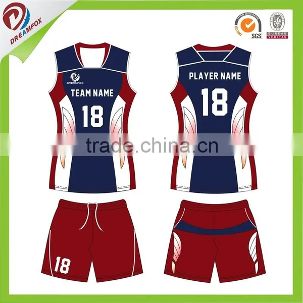 Latest Custom Volleyball Jerseys Design Sublimated Wholesale