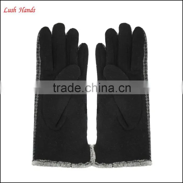 2016 Ladies Fingered Touch-screen Spandex Velvet Gloves for Wholesale photo-5