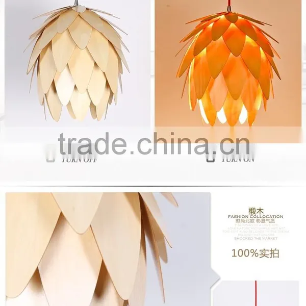 Wooden LED Pendant Light JK-8005B-29 China Supplier High Quality Indoor Pendant Lamp Wooden Lights photo-4