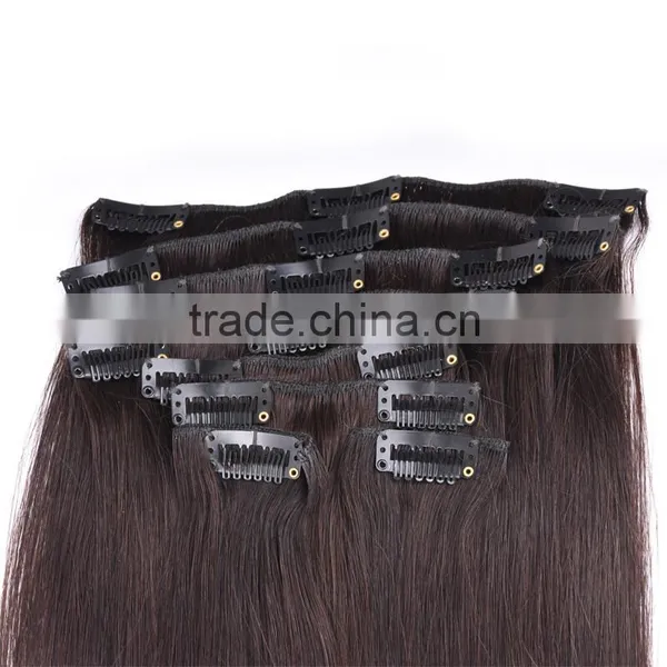 High Quality Clip In Hair Extension, Factory Price Remy Straight Human Hair Extension Quality Choice photo-2