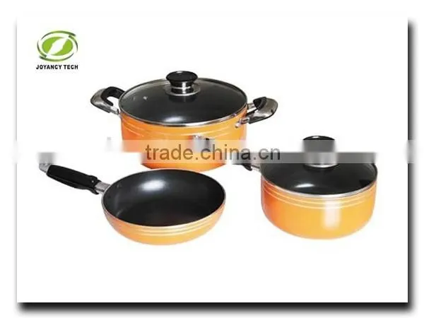 Orange Color Painting Non-stick & Ceramic Coated Cookware Set Pots and Pans photo-2