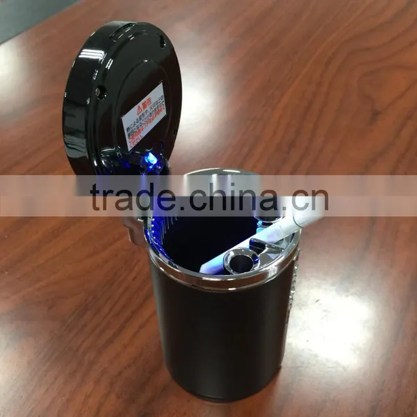 Car Accessories Portable Solar Ashtray With LED Light and Diamond photo-5