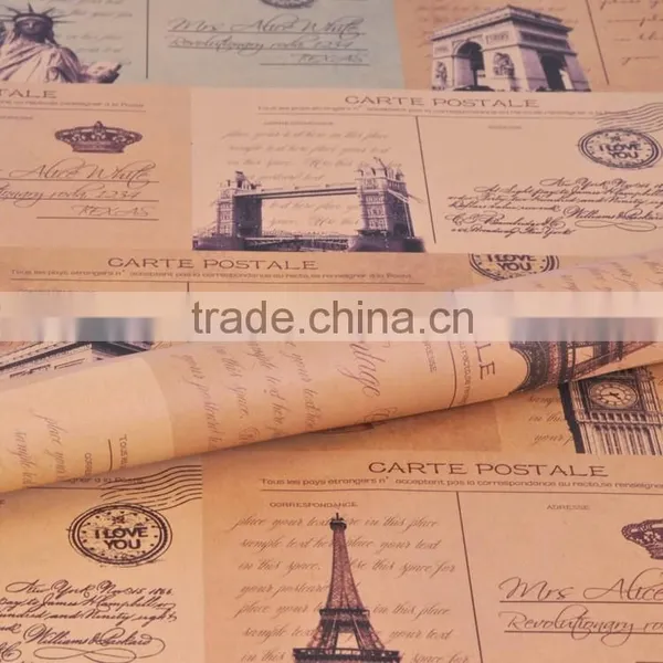 Student Art Paper Gift Wrapping Paper Newspaper Pattern photo-3