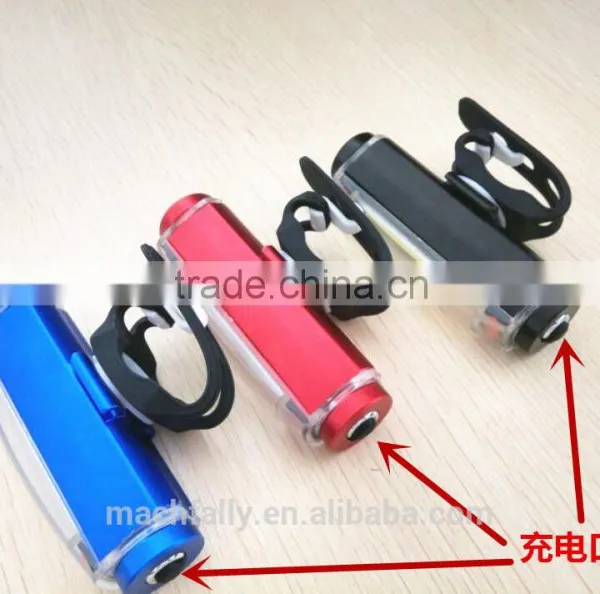Professional Research and Development Supply Alloy COB Bike Tail Light USB Charging Warning Tail Light photo-3