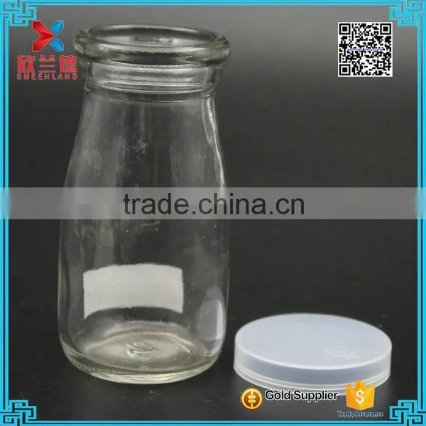 100ml Mini Glass Milk Pudding Jars Wholesales With Plastic Cap Factory Price photo-2