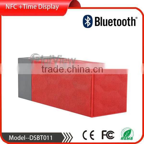 Metal Bluetooth Speaker Wireless Portable Hands Free Phone Call Digital Clock NFC Function OEM Bluetooth Speaker photo-2