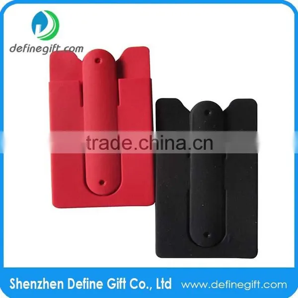 Eco Friendly Multi Color Card Holder Silicone Phone Wallet With Stand Quality Choice photo-4