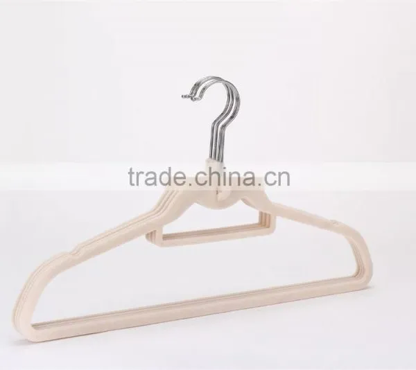 Velvet Flocked Clothes Hangers With Logo photo-5