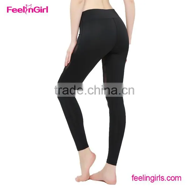 Black Calzas Deportivas Mujer Mesh With Pocket Sports Leggings Fitness photo-3
