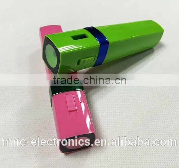 2016 New Model Led Flash Light Custom Logo Printing 2000mAh, 2200mAh, 2600mAh Stylish Power Bank Charger photo-2