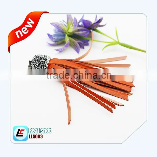 Top Quality Soft Colorful Leather Tassel for Necklace photo-6
