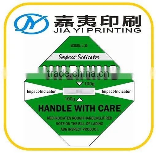 Shockwatch Impact Indicator Transportation Label Logistic Monitoring Package Label Tape