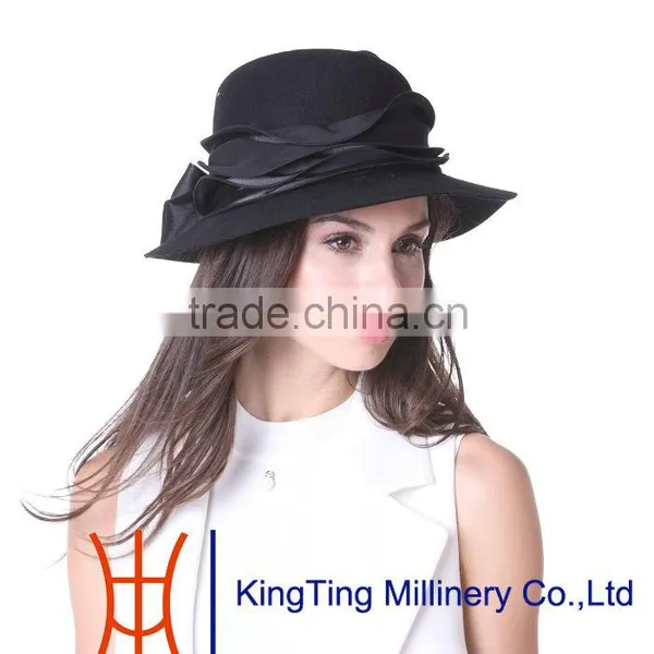 Floppy 100% Wool Felt Women Hat photo-4