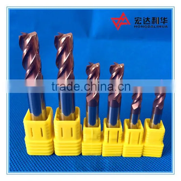 Cemented Carbide Square End Mills With Four Flutes and Perfect Coating photo-4
