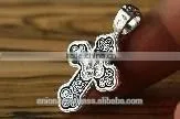 Silver 925 Cross Crucifix. Burnished Silver. Jerusalem Jewelry. photo-2