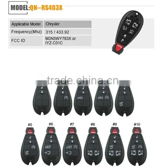 QN-RS403X C h r y s l e r OHT/M3N 2-7 Buttons Car Key Replacment photo-2