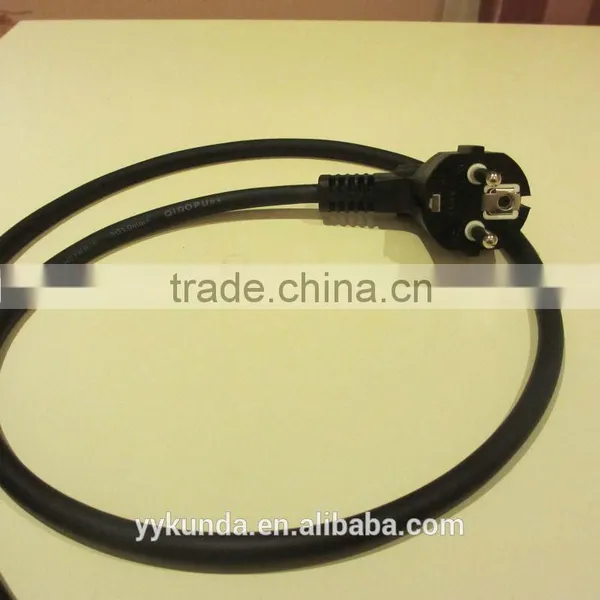 VDE Approved Euro 3 Pin Schuko Plug and H05VV-F H05RN-F ac Power Cord photo-5