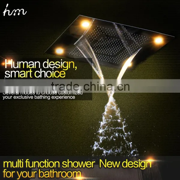 Shower With Led Light Color Remote Control Multiple Function Led Light Shower Rainfall Waterfall Water Curtain photo-6