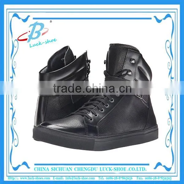 Classic Men Women Genuine Leather Sports Walking Skate Ankle Boots With Rubber Outsole