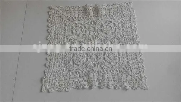 Elegant Factory Handmade Crochet Table Cloth With Lace