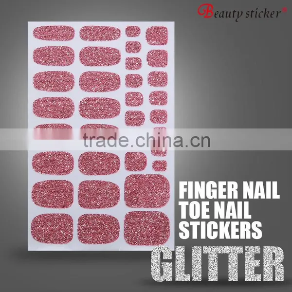 Self-adhesive High Quality Glitter Powder Nail Art Sticker photo-2