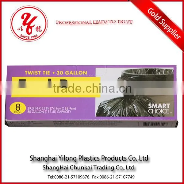 Accept Custom Print Purple Plastic Trash Bags With Drawstrings photo-2