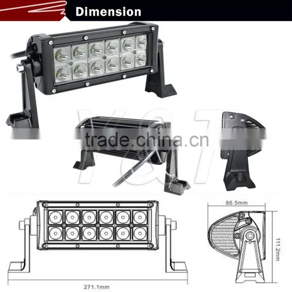 High Lumens 36w Spot Flood Combo Beam Led Light Bar Offroad photo-3