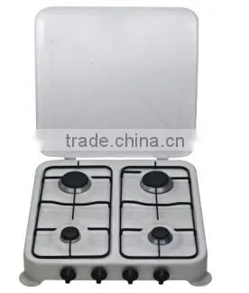 2014 4 Burner Table Top Gas Hobs With Cover White Color Zhongshan Factory OEM Service(Model No:XL-Q03)