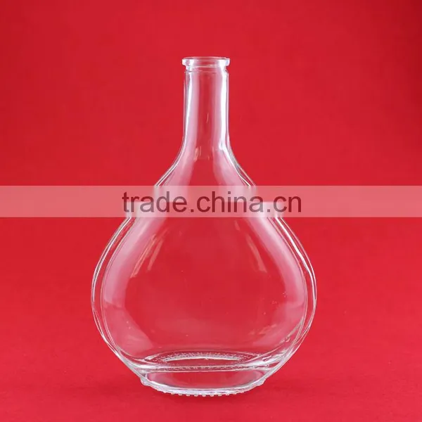 High Quality Heart Gin Bottle Frosted Alcohol Bottle Violin Glass Bottle photo-6
